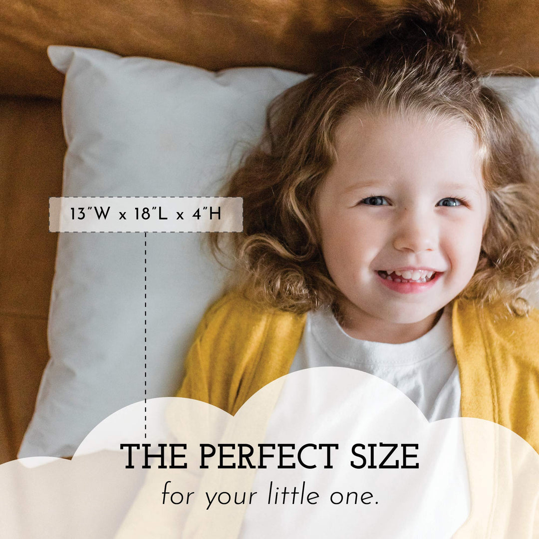 Toddler Pillow, Organic Cotton, Down-Like Fill, Ivory 13 X 18