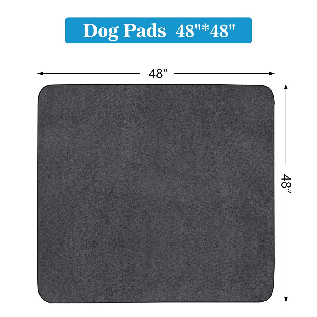 Washable Pee Pads for Dogs, 48x48 Reusable Pee Pads Non-Slip Dog Pee Pads Heavy Absorbency Puppy Pee Pads Quick Dry Whelping Pads/Waterproof Puppy Training Pad for Playpen, Crate, Floor