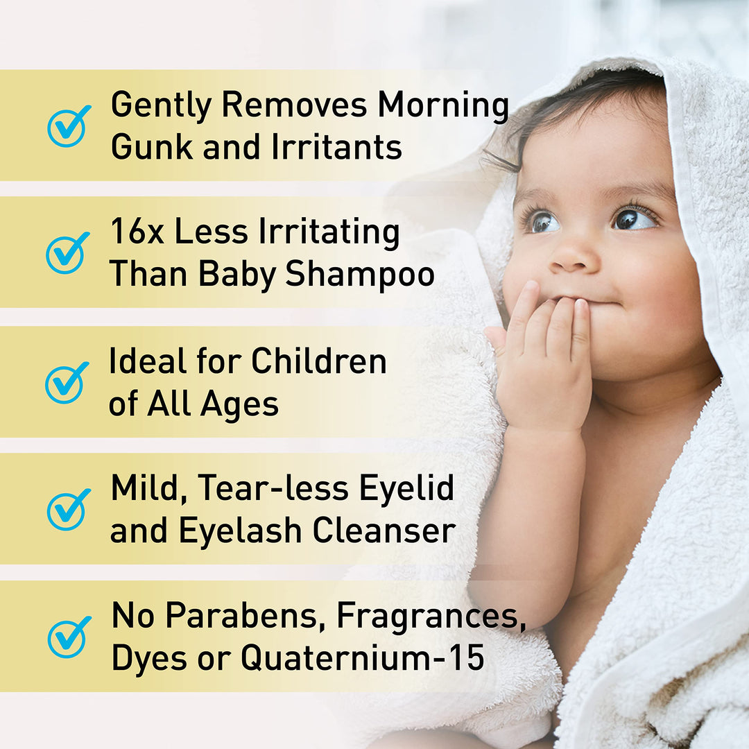 Baby Eyelid and Eyelash Cleanser, Pre-Moistened Towelette, 20 Count