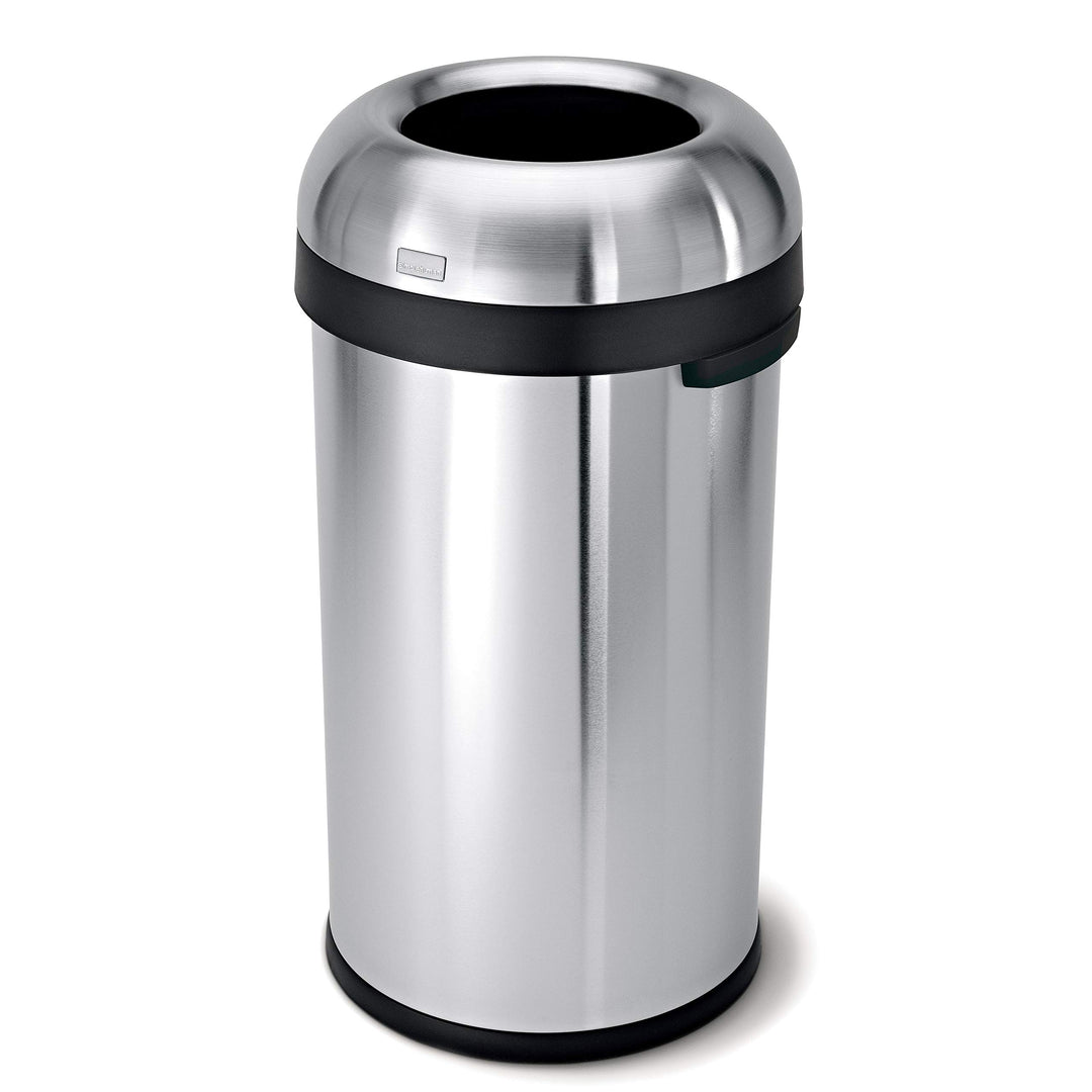 Bullet Open Top Trash Can, Commercial Grade, Heavy Gauge Stainless Steel, 60 L / 16 Gal