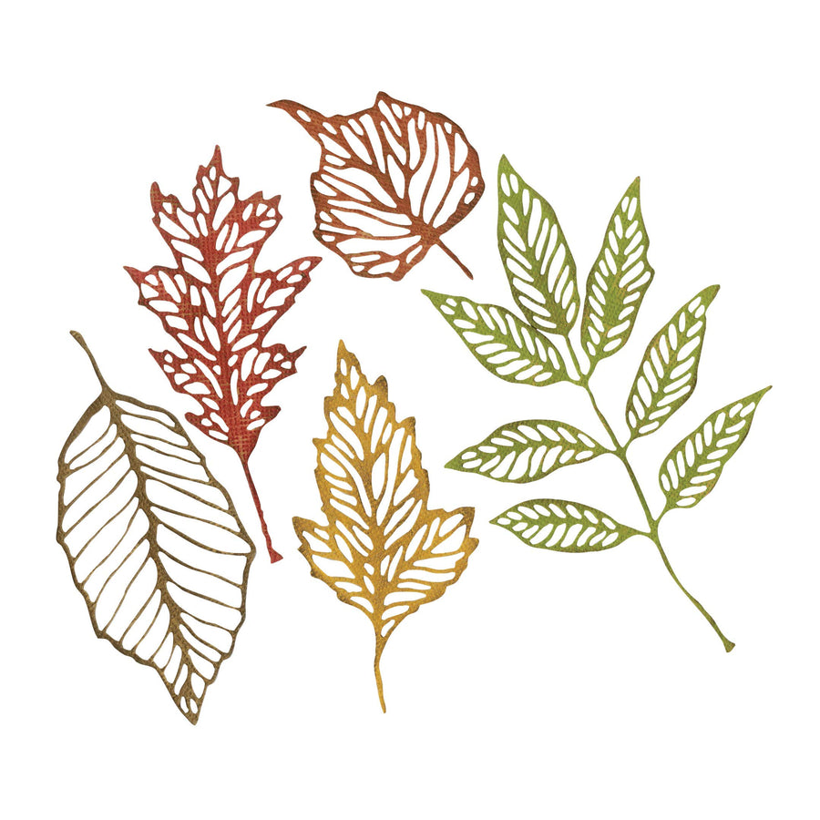 TH Thinlits Skeleton Leaves, None