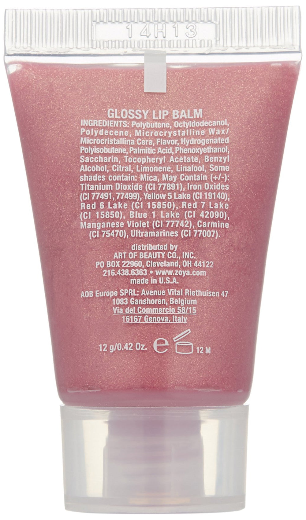 ZOYA Lip Gloss, Luck, 0.42 oz.
