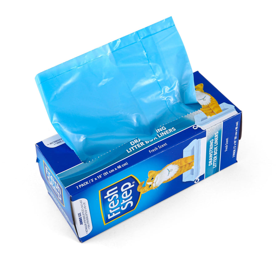 Drawstring Cat Litter Box Liners, Scented, Jumbo Size, 3 x 19 - 7 Count | Kitty Litter Bags, Cat Litter Liners for All Cats To Keep Your Home Clean