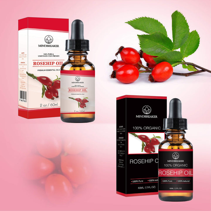 100% Pure Rosehip Seed Oil For Face, Nails, Hair and Skin- 100% Pure Natural Certified Organic - Natural Moisturizer - Cold Pressed Premium Rose Hip Seed Oil - 2 oz