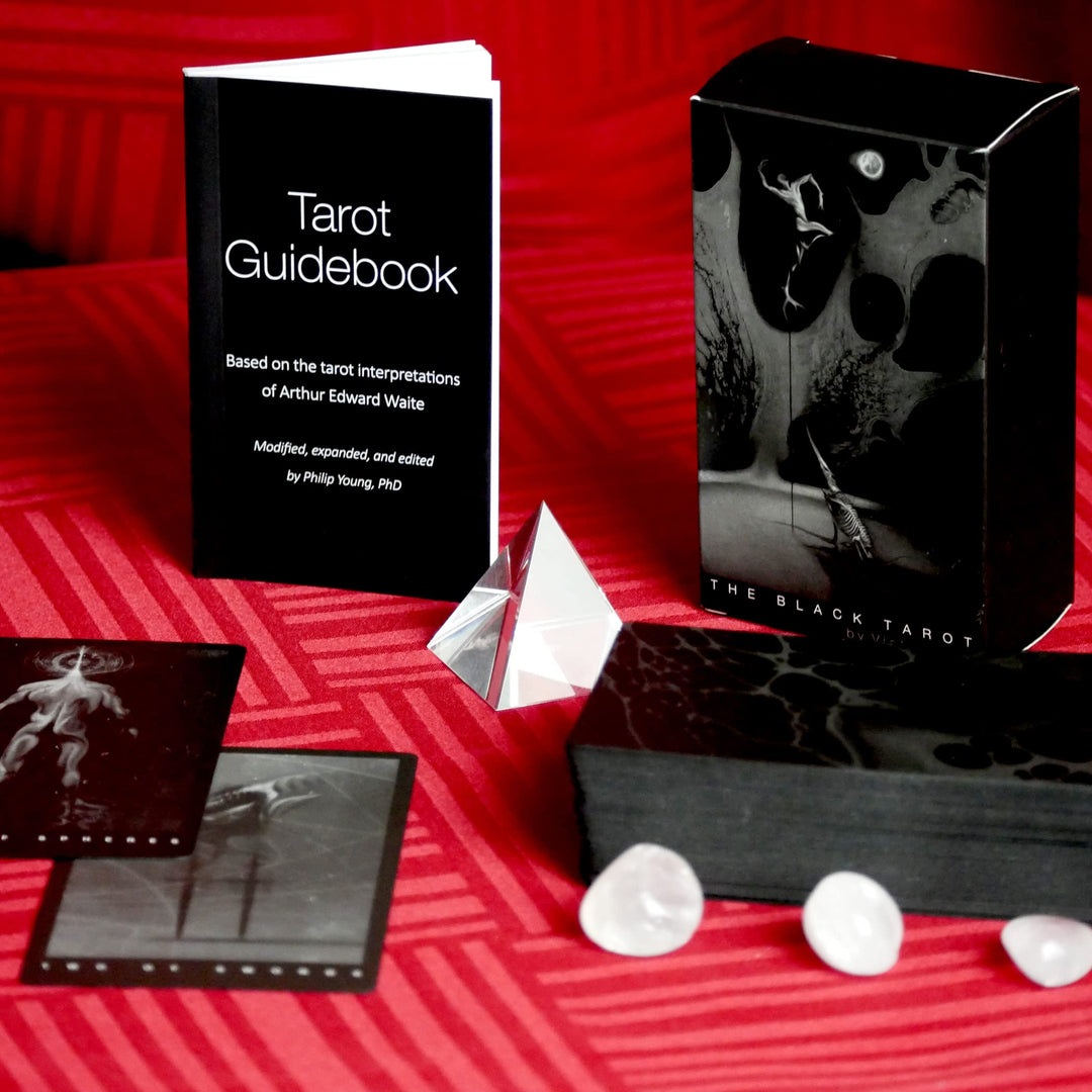 Black Tarot Deck - A Mystical Journey Through The Shadows, Featuring Gothic Artwork and Intuitive Symbolism for a Powerful Reading Experience Every Time