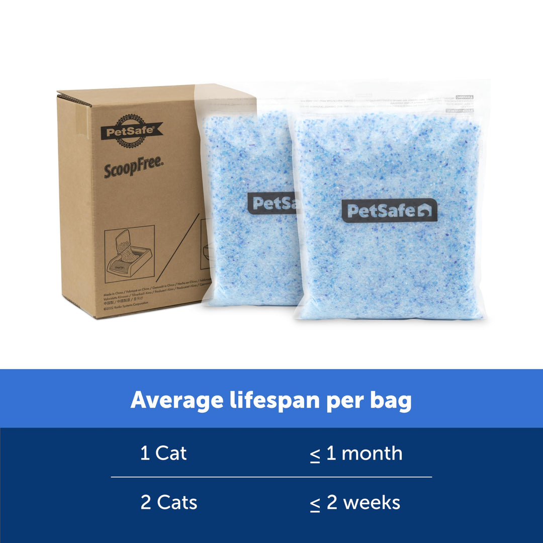 ScoopFree Odor Control Crystal Cat Litter, Fresh Scent, 4.3 Lb Bag, Pack of 2