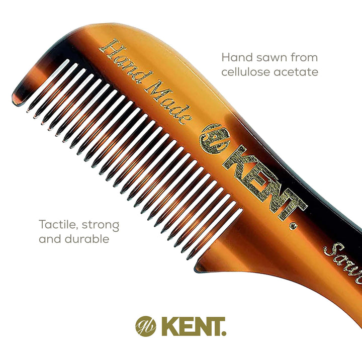 81T Freddie Handmade Beard Mustache Comb - Extra Small. Unbreakable Fine Toothed Beard and Moustache Combs Pocket Size for Facial Hair Grooming. Hand-Made Saw-Cut & Polished