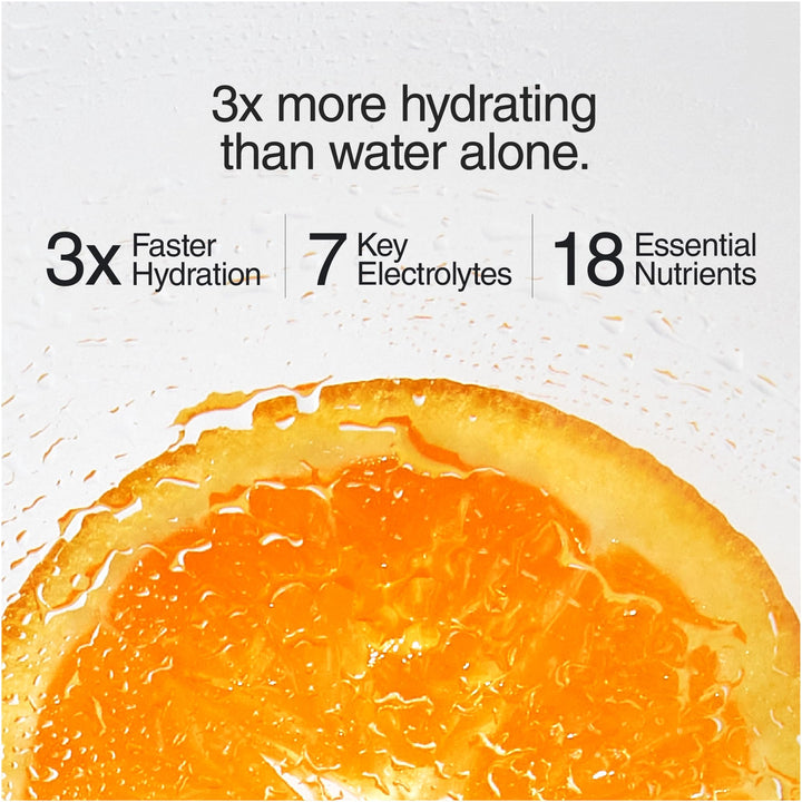 Electrolyte Multivitamin Rehydration Tablets - 19 Vitamins & Minerals, Energy Boost (Orange, 20 Tablets)