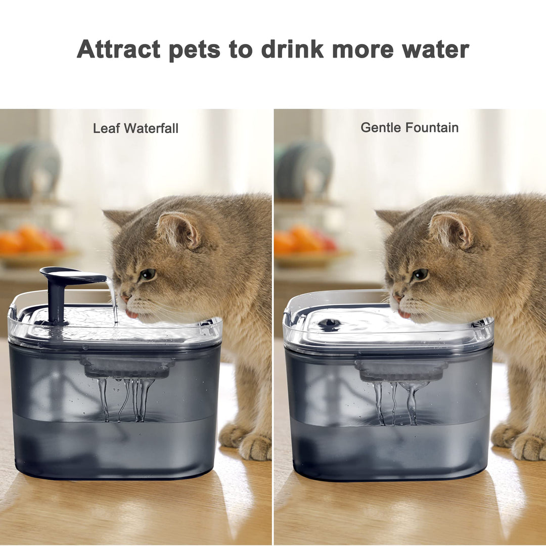 - Automatic Pet Water Dispenser with Replacement Filters, 74oz/2.2L BPA-Free Water Fountain for Cats Inside with 2 Flow Modes
