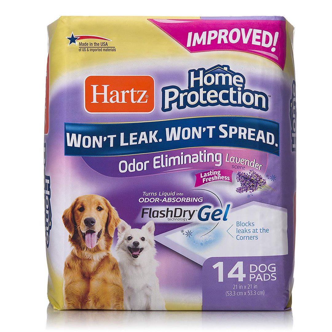 Home Protection Odor Eliminating Scented Dog Pads, Super Absorbent & Won’t Leak, Lavender Scent, Regular Size, 14 Count