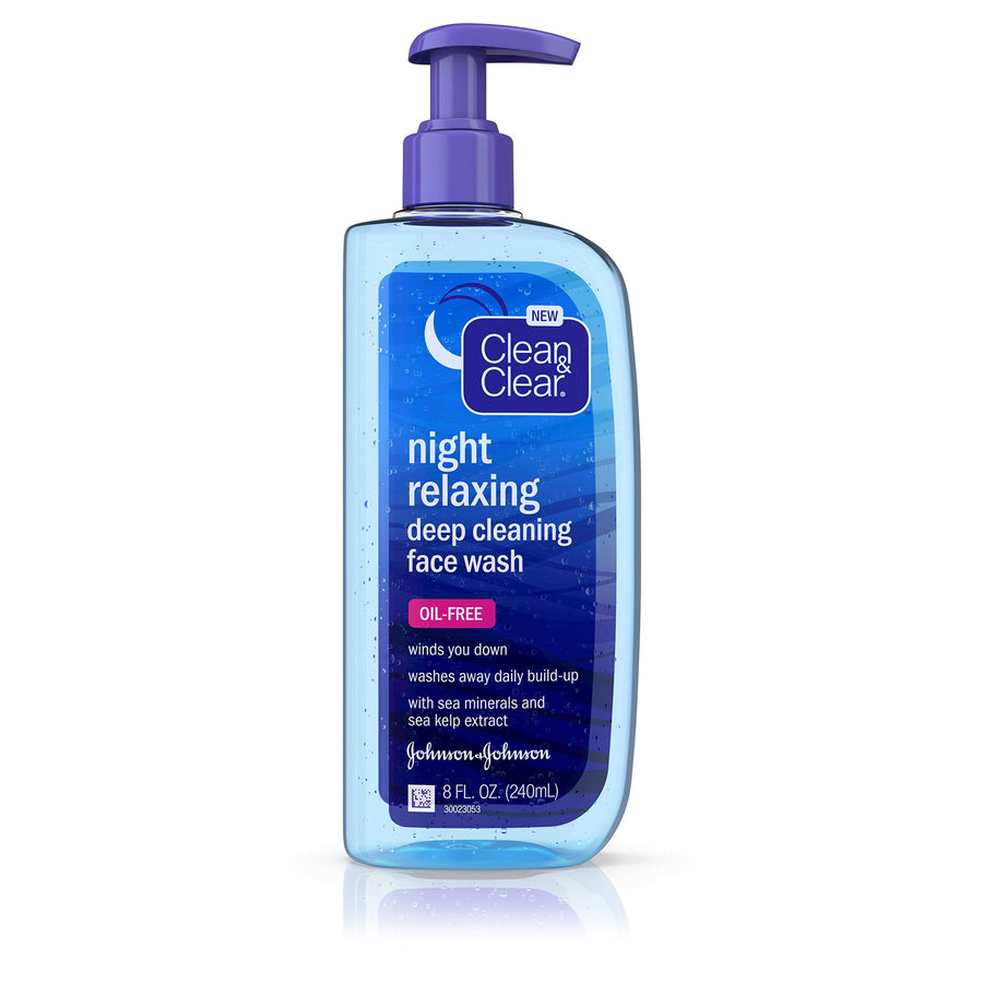 Night Relaxing Oil-Free Deep Cleaning Face Wash with Deep Sea Minerals & Sea Kelp Extract, For All Skin Types, 8 fl. oz