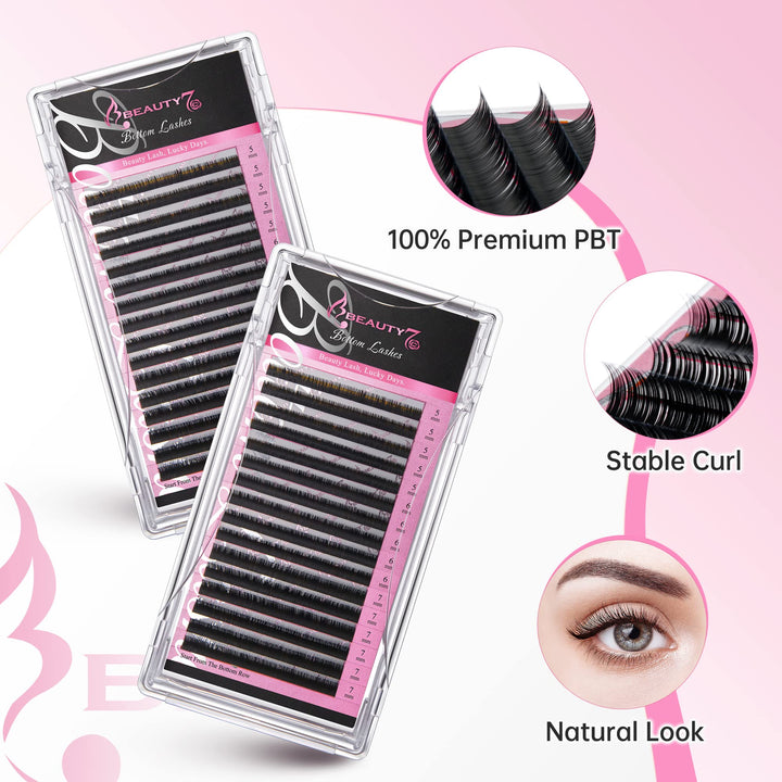 C Curl, 0.15 Thickness: Mixed Volume Under Bottom Lower Individual False Eyelash Extension Tray Matte Synthetic Mink Curl C 0.15Mm Thickness 5/6/7Mm Length