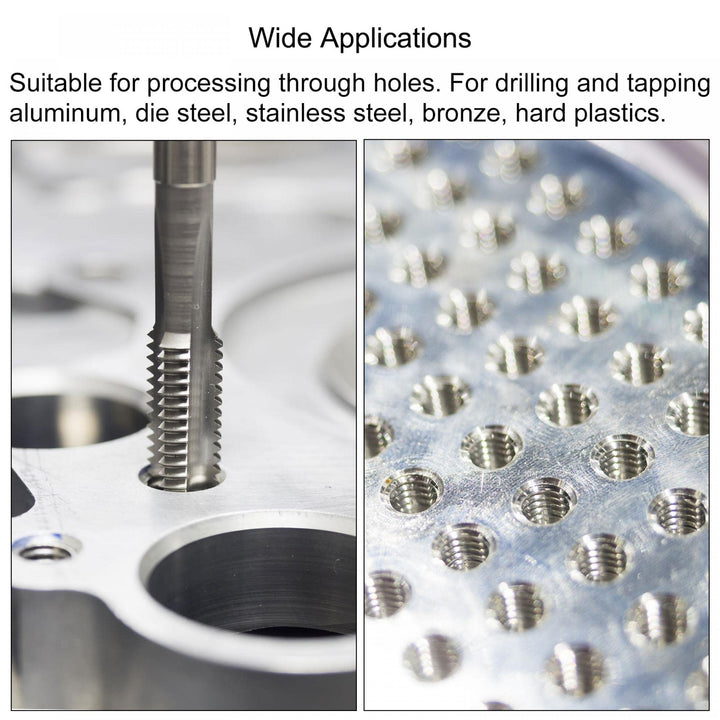 M8 x 1 Straight Flute Thread Tap and 7.0mm Twist Drill Bit Set, Metric Titanium Plated 6542 High Speed Steel Machine Screw Thread Tap Threading Drilling Tool