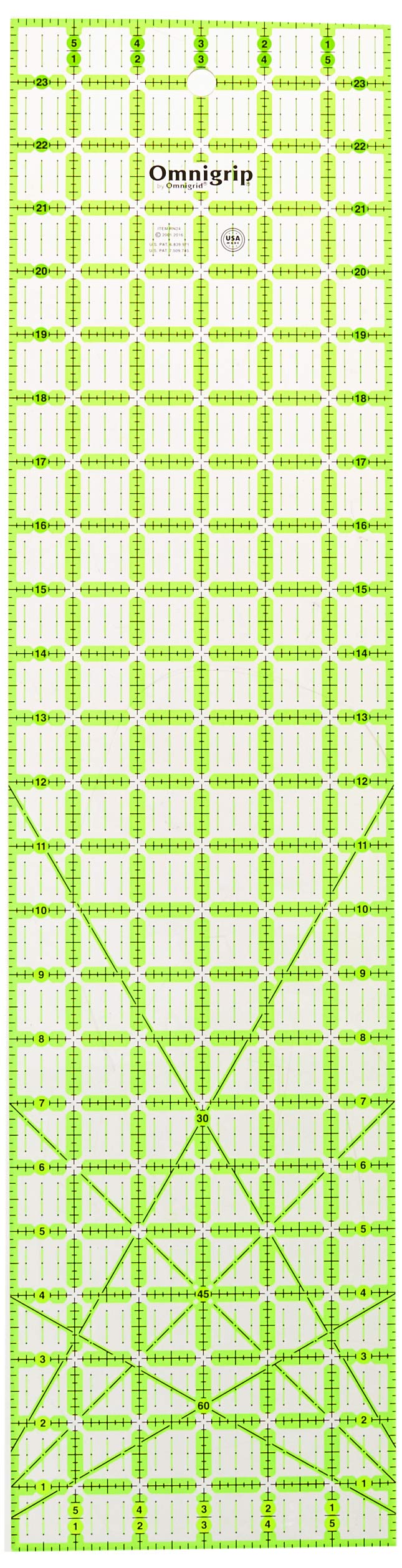 Omnigrip 6 x 24 Non-Slip Rectangle Quilting Ruler