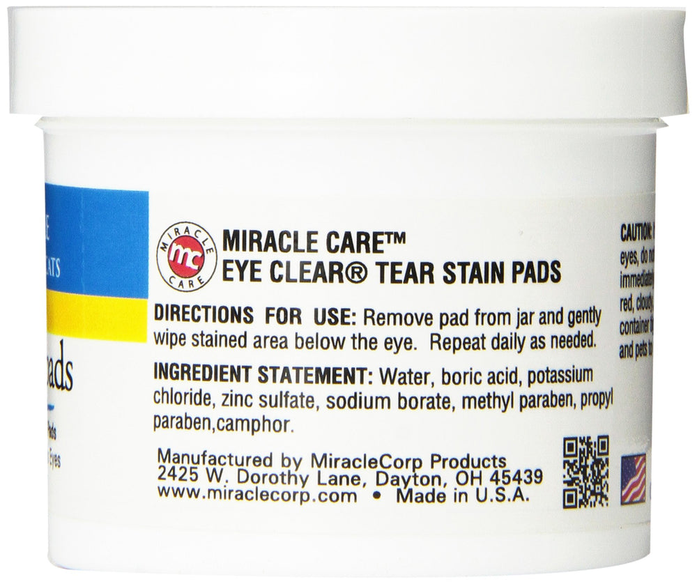 Tear Stain Pads - 90 Count; Eye Care for Dogs and Cats, Soft Pet Wipes for Gently Cleaning Eyes, Sterile Cat and Dog Wipes Formulated to Remove Tear Stains