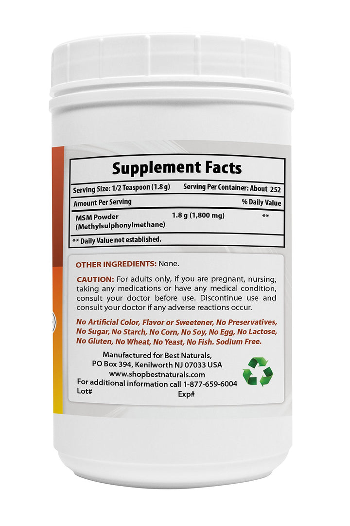 100% Pure MSM Powder, 1Lb