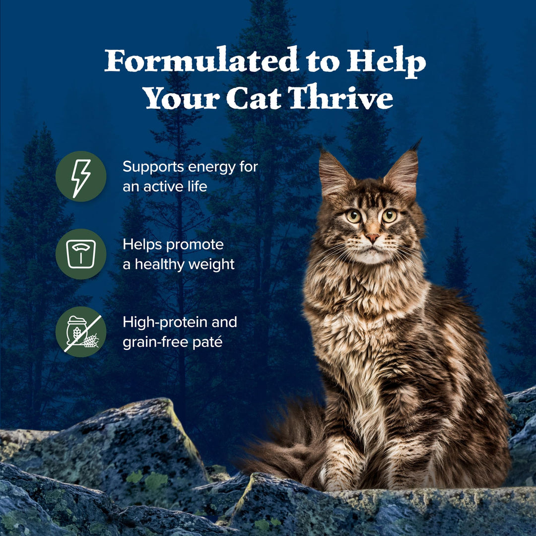 Wilderness Natural High-Protein Grain-Free Wet Food for Adult Cats, Duck Paté, 3-oz. Cans, 24 Count