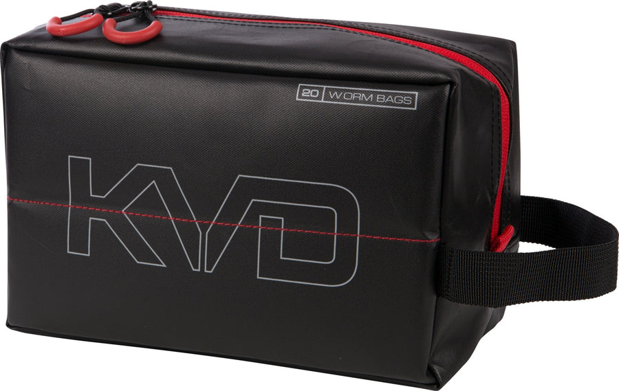 PLAB11700 KVD Worm Speedbag, Black/Grey/Red, Small (holds 20 worm bag)