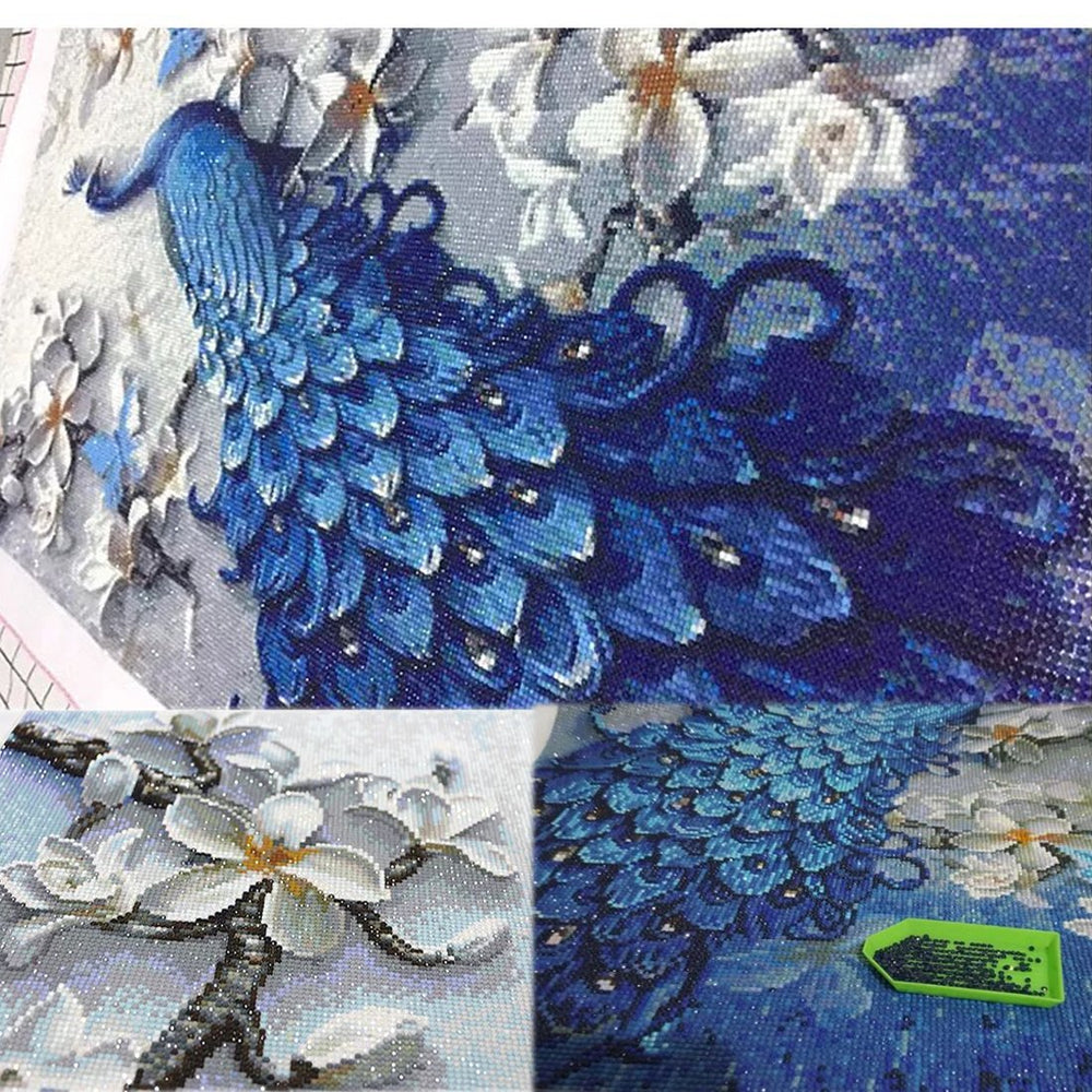 Large Diamond Painting Peacock,Peacock Diamond Painting Kits for Adults 17.7x29.5inch,Full Drill Diamond Art Kits for Adults Peacock for Home Wall Decor