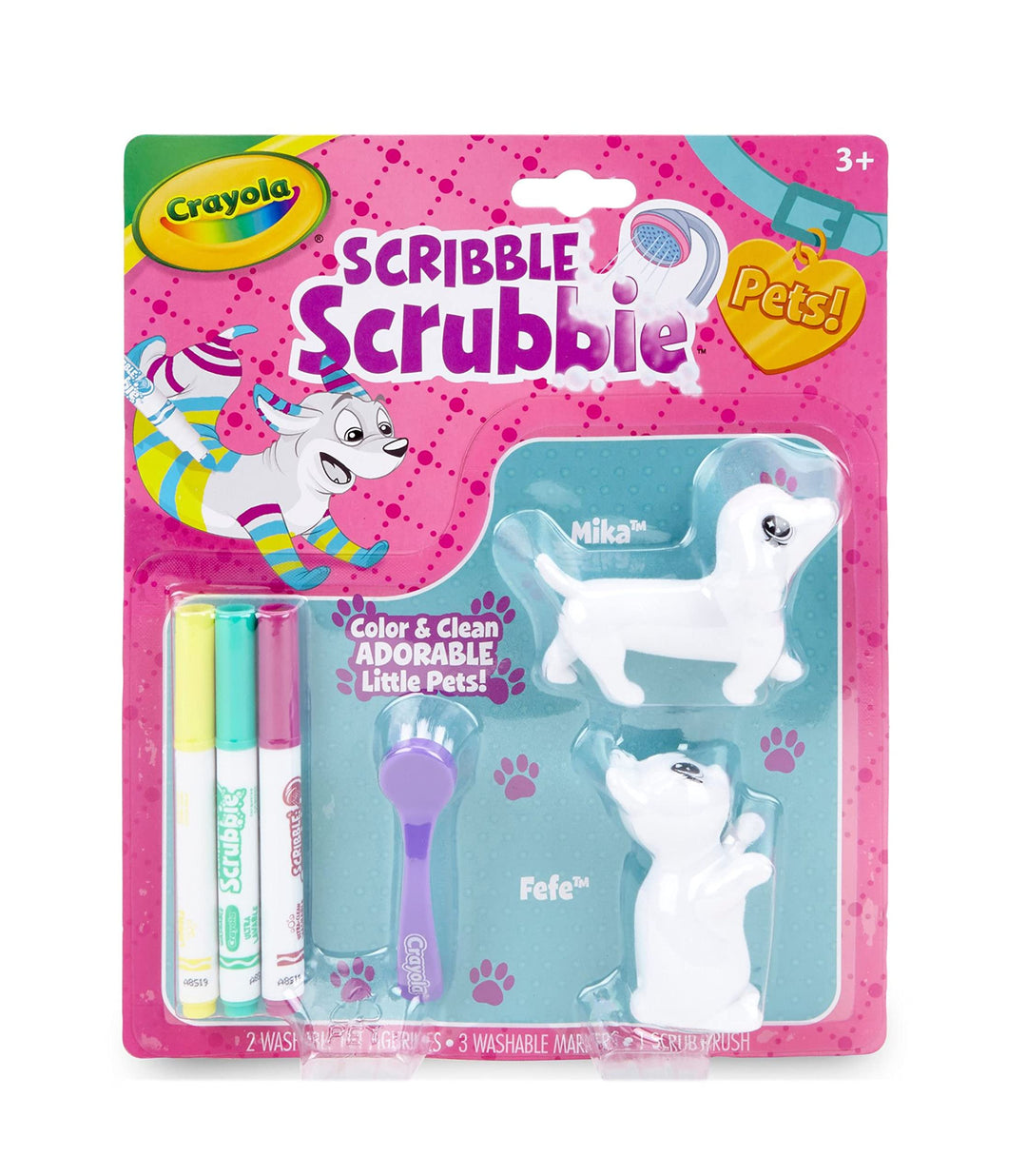 Scribble Scrubbie Pets, Dog & Cat, Kids Toys, Gift for Girls & Boys, Age 3, 4, 5, 6