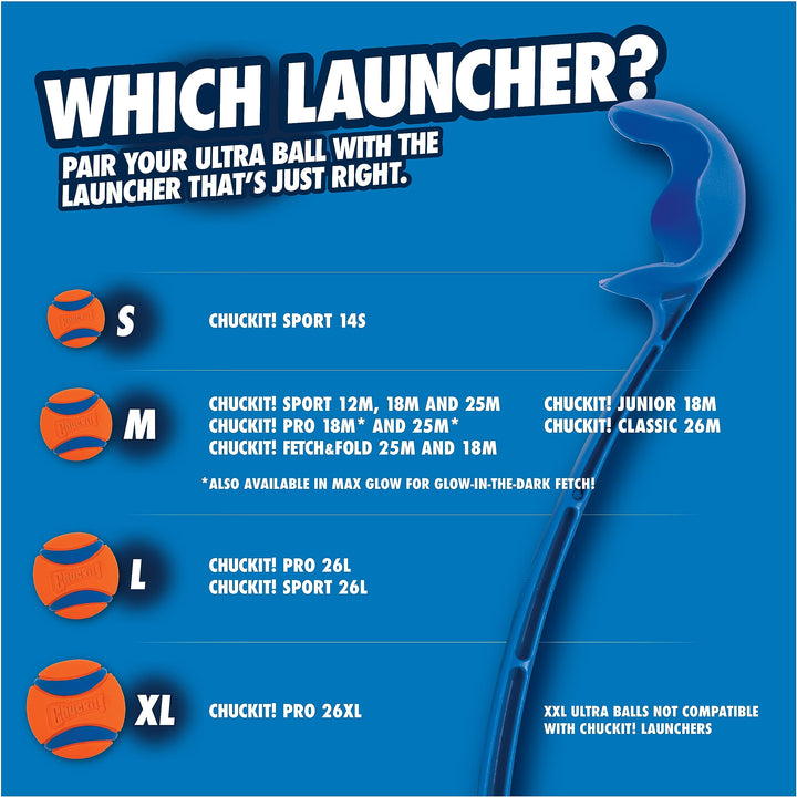 Chuckit Sport 25M Dog Ball Launcher, 25 Length, Includes Medium Ball (2.5) For Dogs 20-60 Pounds