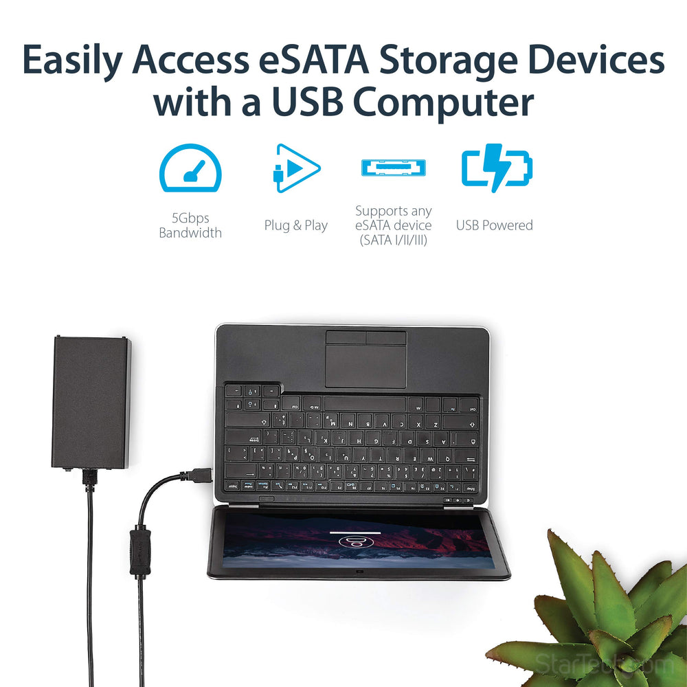 3 ft USB 3.0 to eSATA Adapter - 6 Gbps USB to HDD/SSD/ODD Converter - Hard Drive to USB Cable (USB3S2ESATA3)