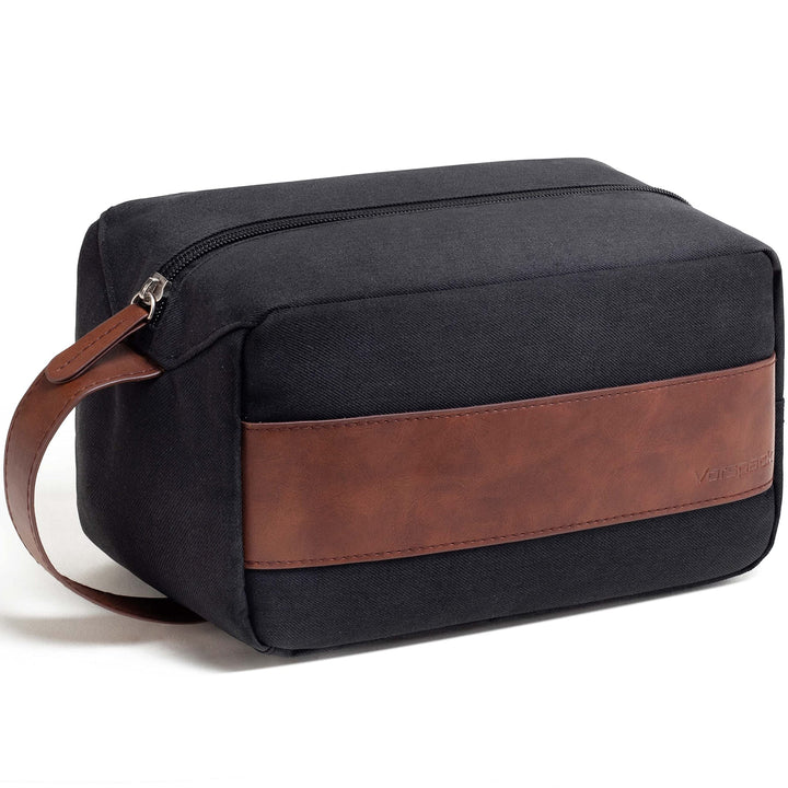 Toiletry Bag for Men - Large Dopp Kit for Travel Water Resistant Travel Bag for Toiletries Accessories Lightweight Toiletries Bag - Black