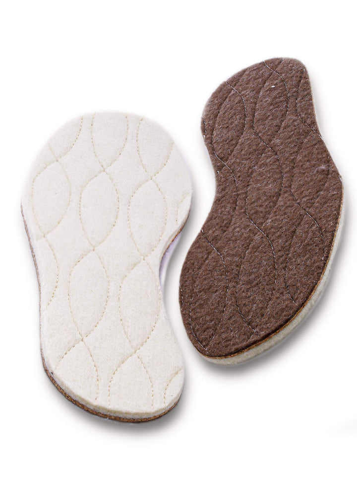 Keep Warm Kids, German Handmade Natural Insulating Insoles, Wool, Cork and Felt Layers, Big Kid 4/5L-EU 34/35