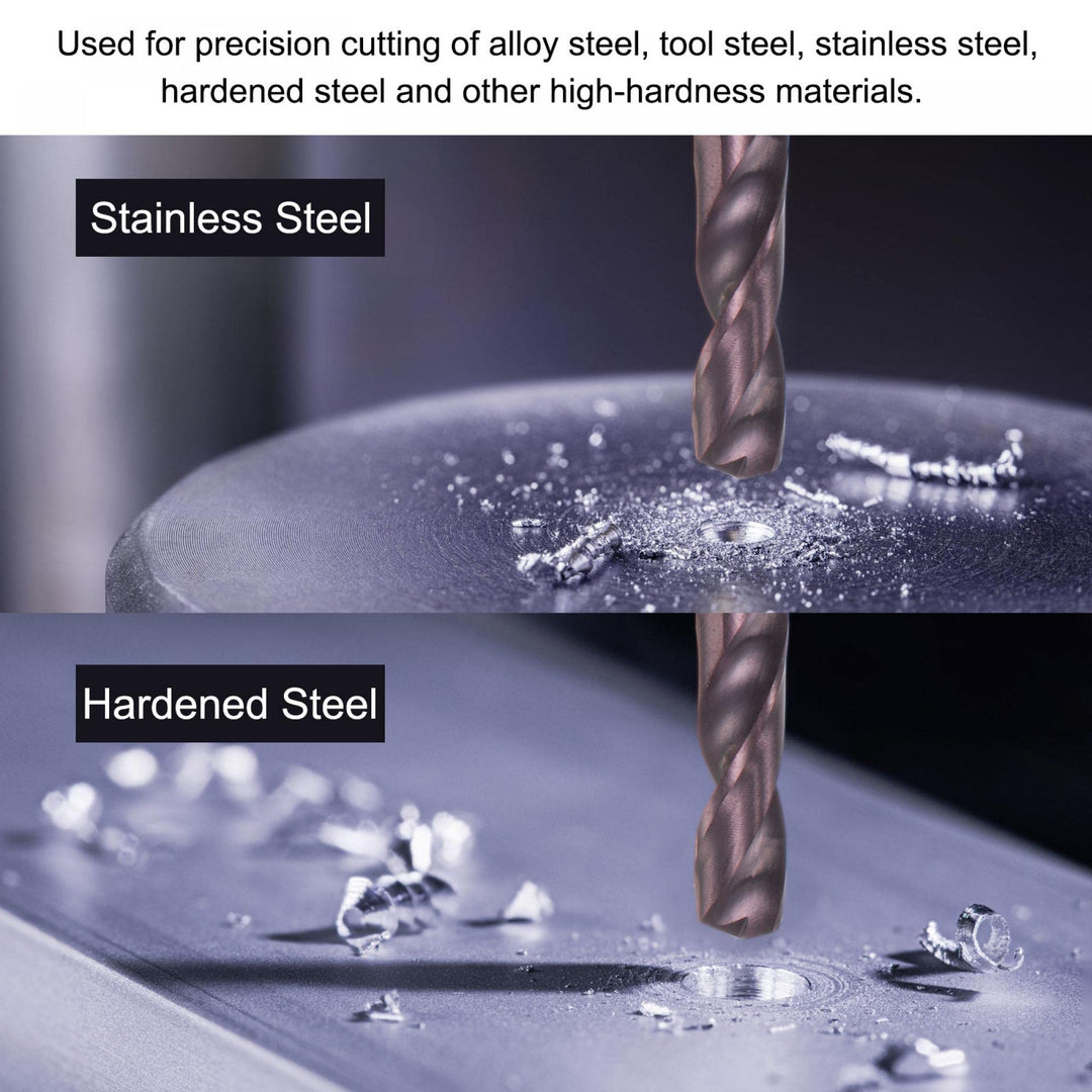 Carbide Twist Drill Bits 4mm, DIN K45 Tungsten Carbide AlTiSin Coated Jobber Drill Bits Straight Shank Drilling Cutter for Stainless Steel Alloy Steel