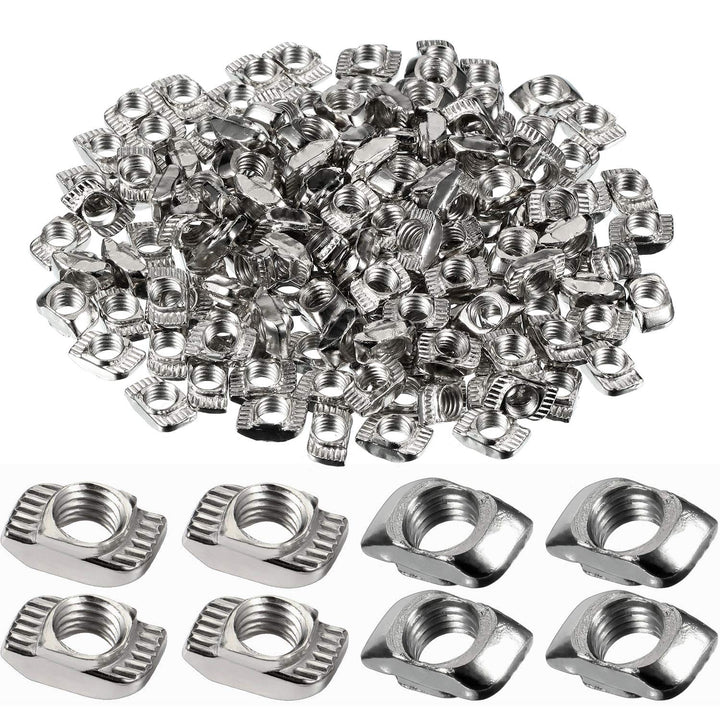 150 Pieces 2020 Series T Nuts T-Slot Nut Hammer Head Fastener -Plated Carbon Steel Sliding T Nuts for Aluminum Profile (M5)