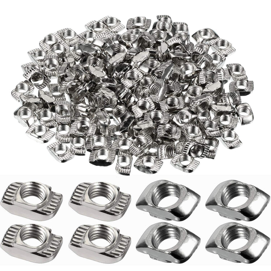 150 Pieces 2020 Series T Nuts T-Slot Nut Hammer Head Fastener -Plated Carbon Steel Sliding T Nuts for Aluminum Profile (M5)