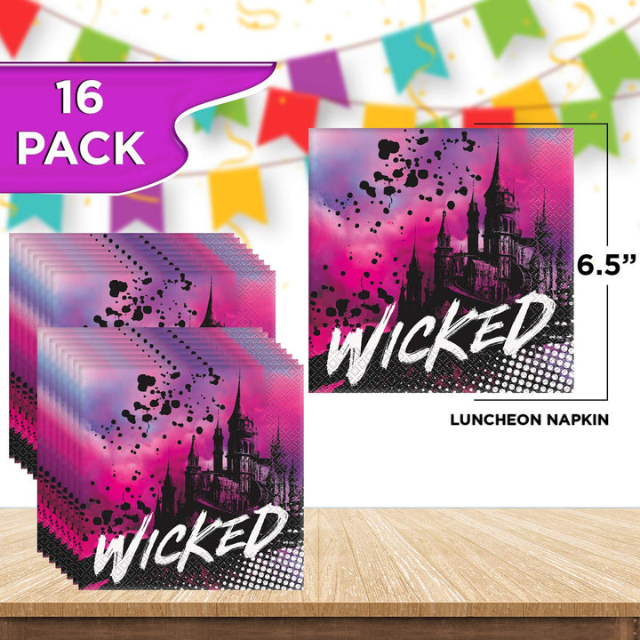 Disney Descendants 3 Party Bundle, Dinner & Dessert Plates, Luncheon Napkins, Table Cover, Great for Fantasy Themed Celebrations, Birthday Bash, Halloween Parties
