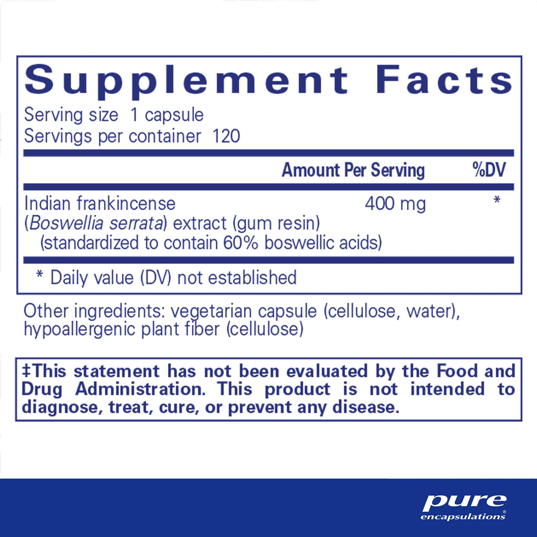 Boswellia Supplement - for Joint Health, GI & Connective Tissue - Supports Healthy Joints & Digestive Health* - Non-GMO & Vegan - 120 Capsules