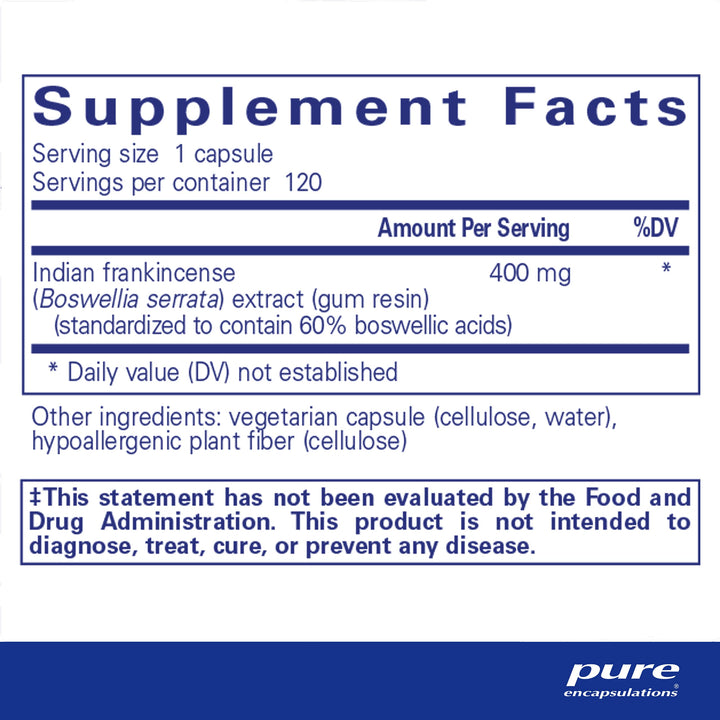 Boswellia Supplement - for Joint Health, GI & Connective Tissue - Supports Healthy Joints & Digestive Health* - Non-GMO & Vegan - 120 Capsules