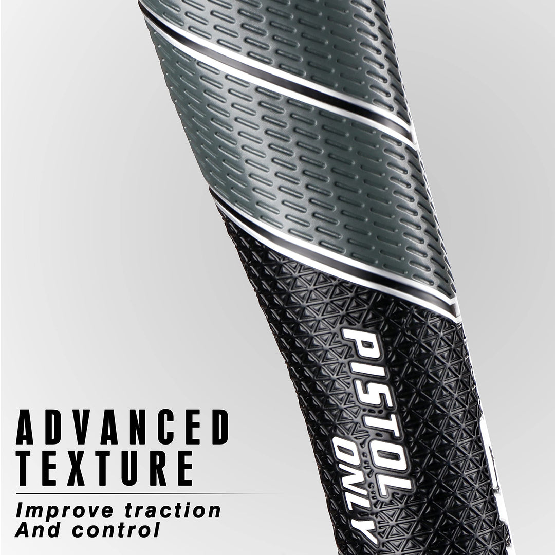 Premium Pistol Golf Putter Grip | Lightweight and Comfortable Golf Grips | Advanced Texture Control and High Feedback Golf Putter Grips(Gray, Standard)