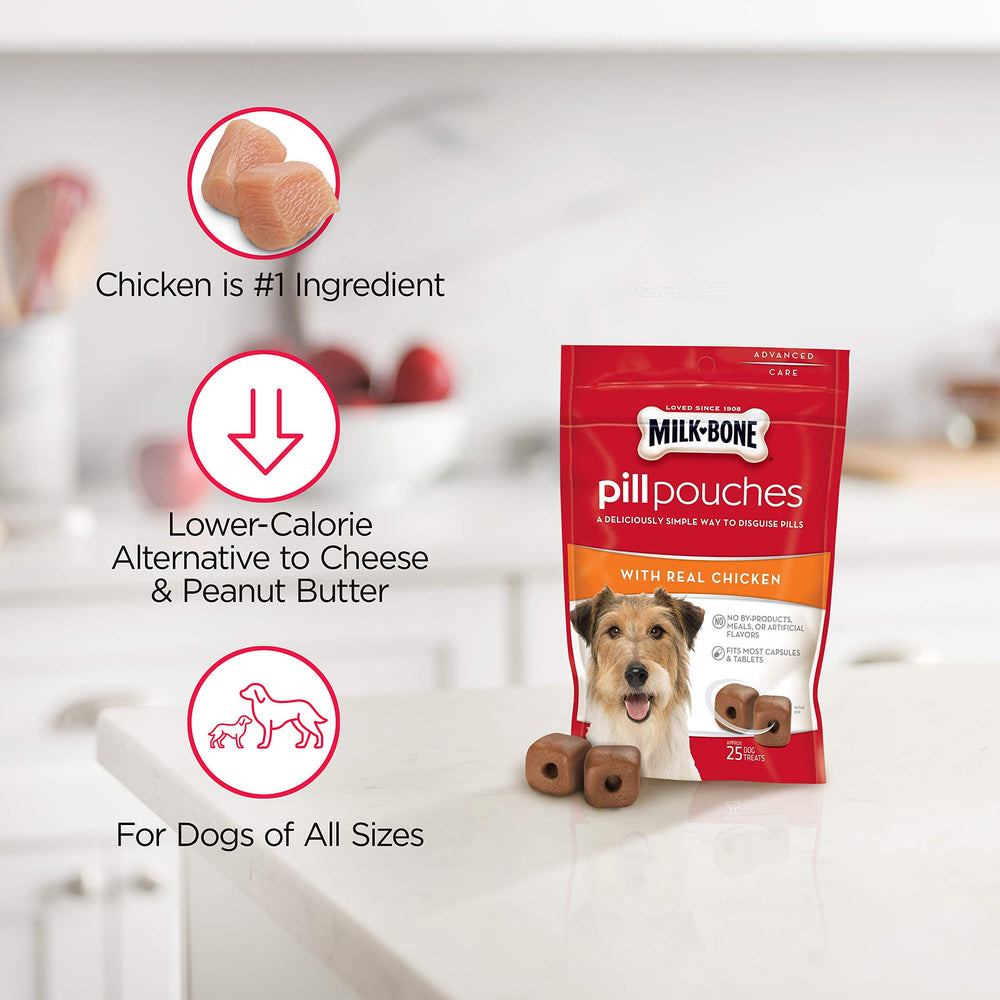 Pill Pouches with Real Chicken Dog Treats, 6 Ounce Bag (Pack of 5)