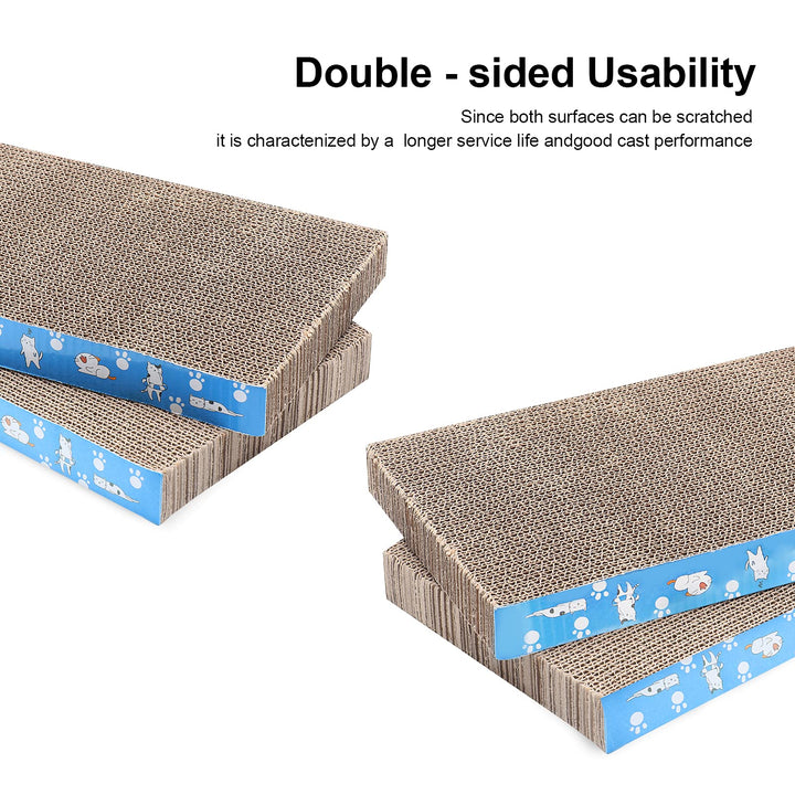 5 Packs in 1 Cat Scratch Pad, Cat Scratcher Cardboard,Reversible,Durable Recyclable Cardboard, Premium Scratch, Suitable for Cats to Rest, Grind Claws and Play