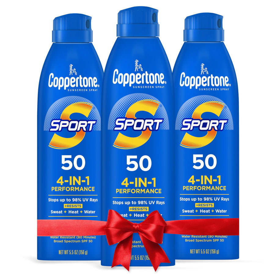 Sport Sunscreen Spray SPF 50, Water Resistant Spray Sunscreen, Broad Spectrum SPF 50 Sunscreen, Bulk Sunscreen Pack, 5.5 Oz Bottle, Pack of 3