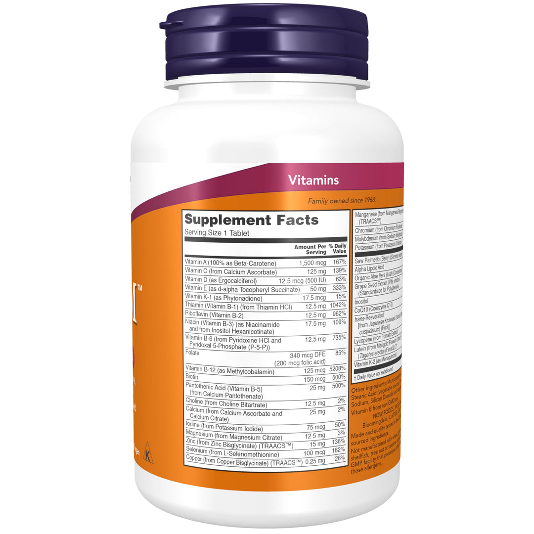 Supplements, ADAM™ Men's Multivitamin with Saw Palmetto, Lycopene, Alpha Lipoic Acid and CoQ10, Plus Natural Resveratrol & Grape Seed Extract, 60 Tablets