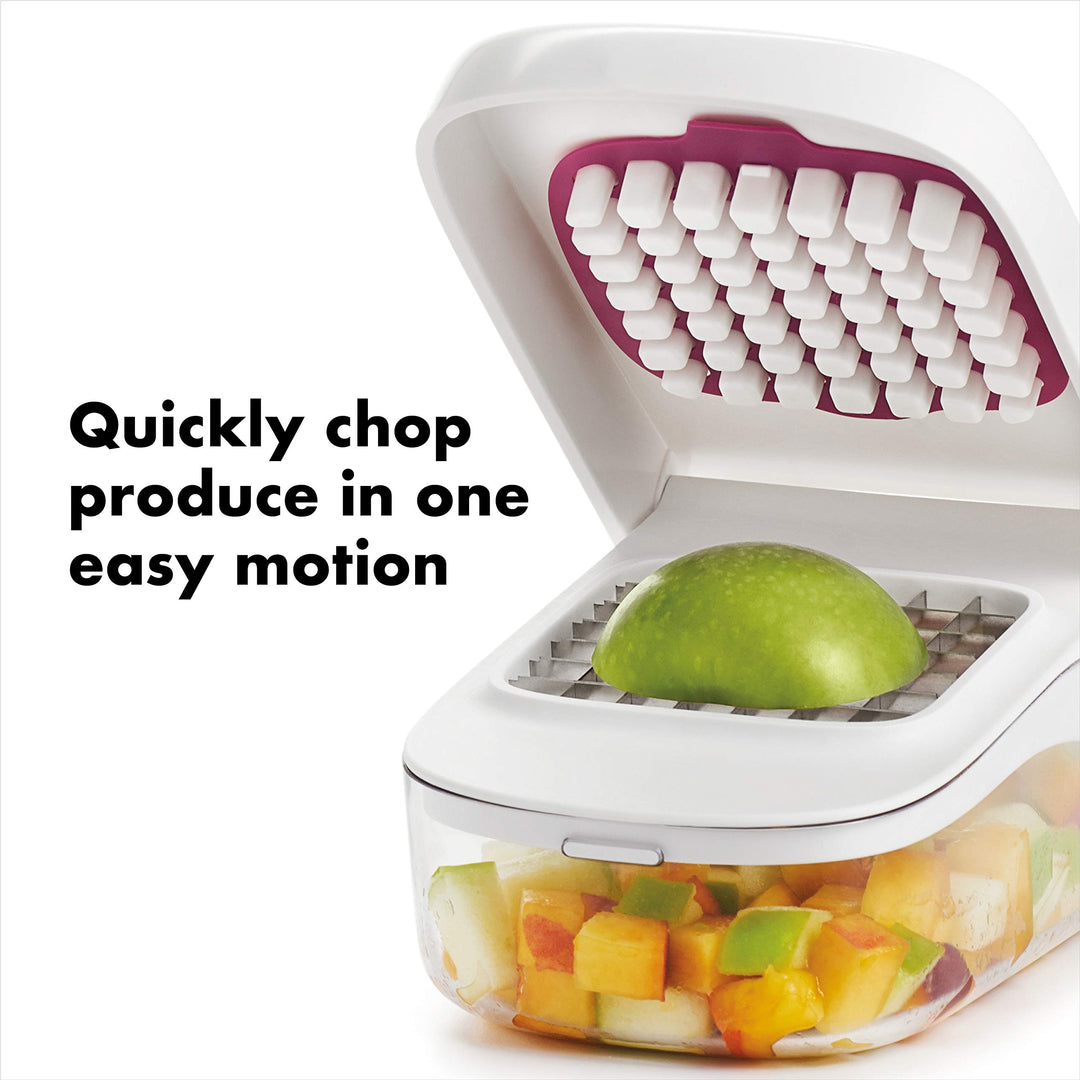 Good Grips Vegetable and Onion Chopper with Easy Pour Opening White