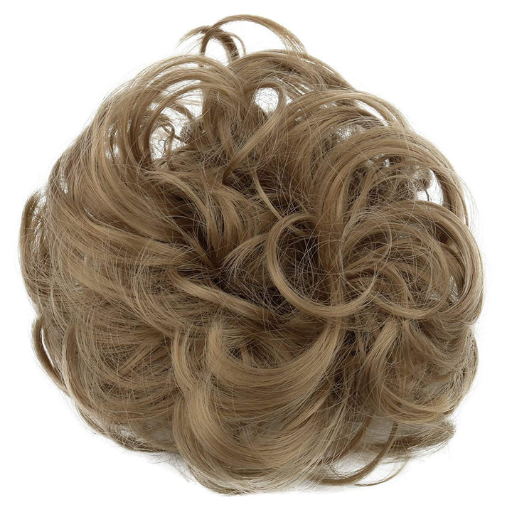 light brown 16 : PRETTYSHOP Scrunchy Scrunchie Bun Updo Hairpiece Hair Ribbon Ponytail Extensions Curly Diverse Colors (brown blonde 16)