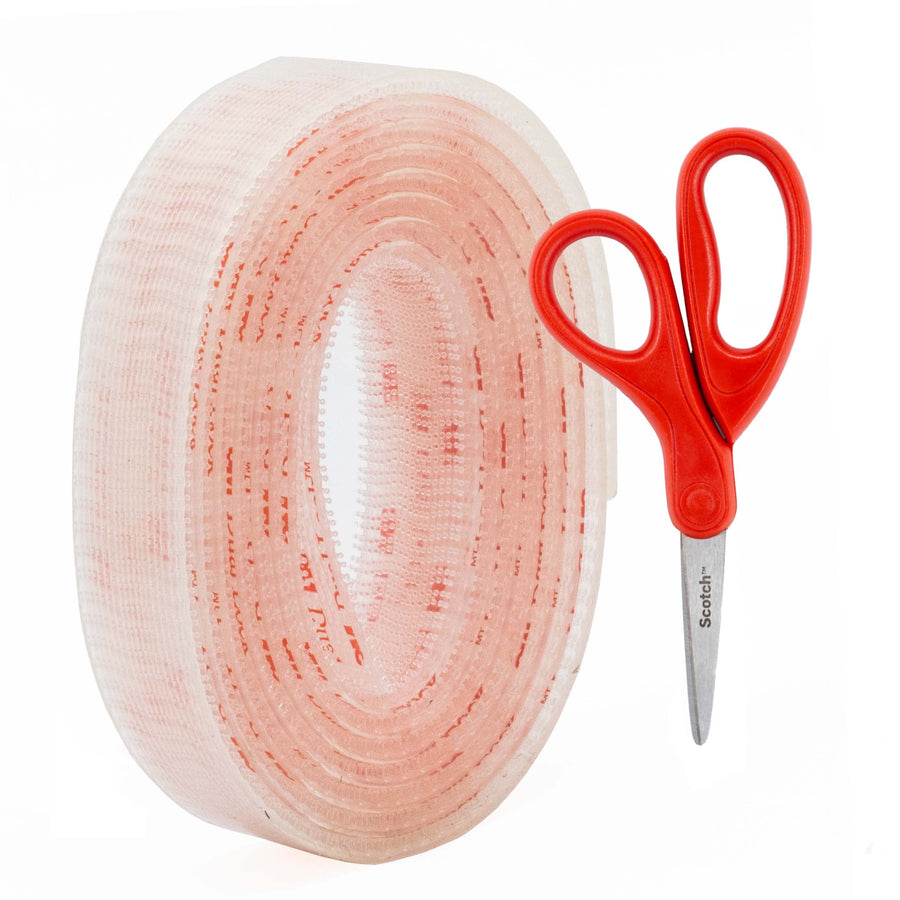 Scotch Reclosable Fastener 250 Clear, 1 in x 6 Ft with Bonus Scissors…