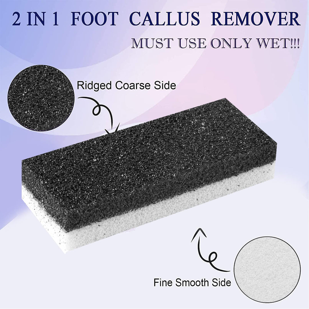 2 in 1 Pumice Stone for Feet,6 Pack Foot Scrubber & Callus Remover, Stone Scrubber for Hard Skin,Foot Pumice,Dead Skin Remover for Feet, Heels, Hands and Body