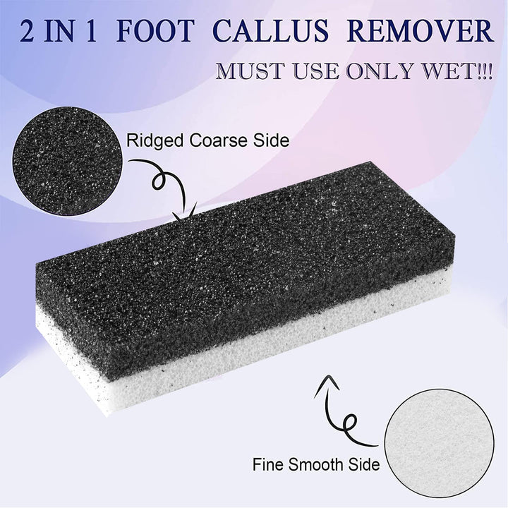 2 in 1 Pumice Stone for Feet,6 Pack Foot Scrubber & Callus Remover, Stone Scrubber for Hard Skin,Foot Pumice,Dead Skin Remover for Feet, Heels, Hands and Body
