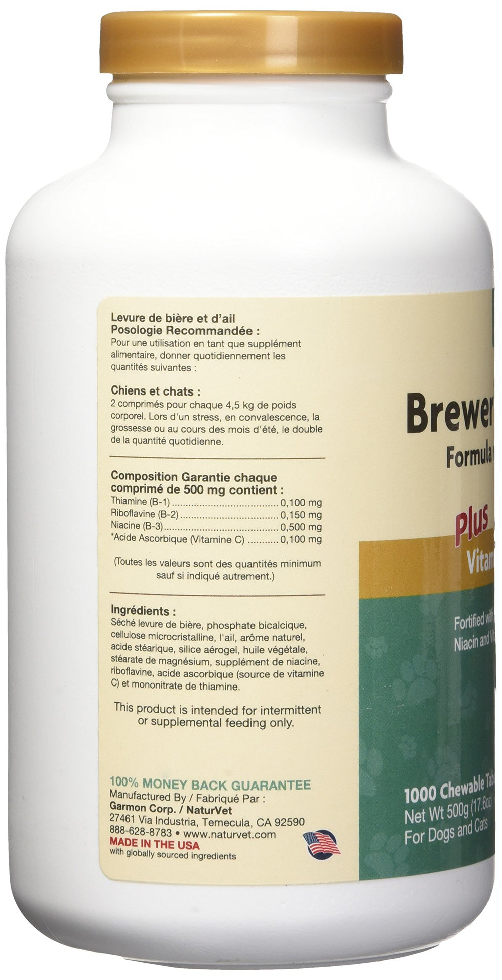 Brewers Yeast and Garlic Pet Tabs 1000 ct