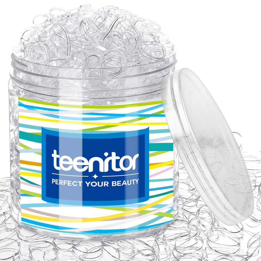 Clear Elastic Hair Bands, 2000Pcs Mini Hair Rubber Bands With A Box, Soft Hair Elastics Ties Bands 2Mm In Width And 30Mm In Length