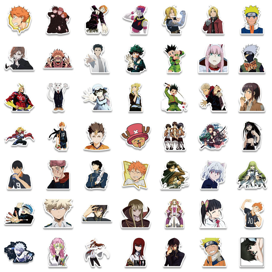 200 Pcs Anime Mixed Stickers,Vinyl Waterproof Stickers for Laptop,Bumper,Skateboard,Water Bottles,Computer,Phone,Anime Sticker Pack for Kids/Teen(Anime Stickers) (Anime Mixed Stickers 200 Pcs)