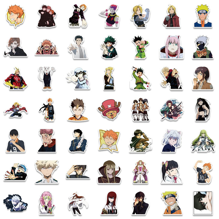 200 Pcs Anime Mixed Stickers,Vinyl Waterproof Stickers for Laptop,Bumper,Skateboard,Water Bottles,Computer,Phone,Anime Sticker Pack for Kids/Teen(Anime Stickers) (Anime Mixed Stickers 200 Pcs)