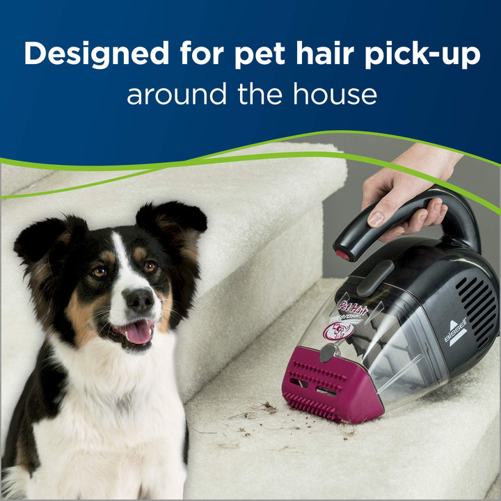 Pet Eraser Corded Hand Vac, Pink Pet Hair Corded (33A1C), Black/Pink