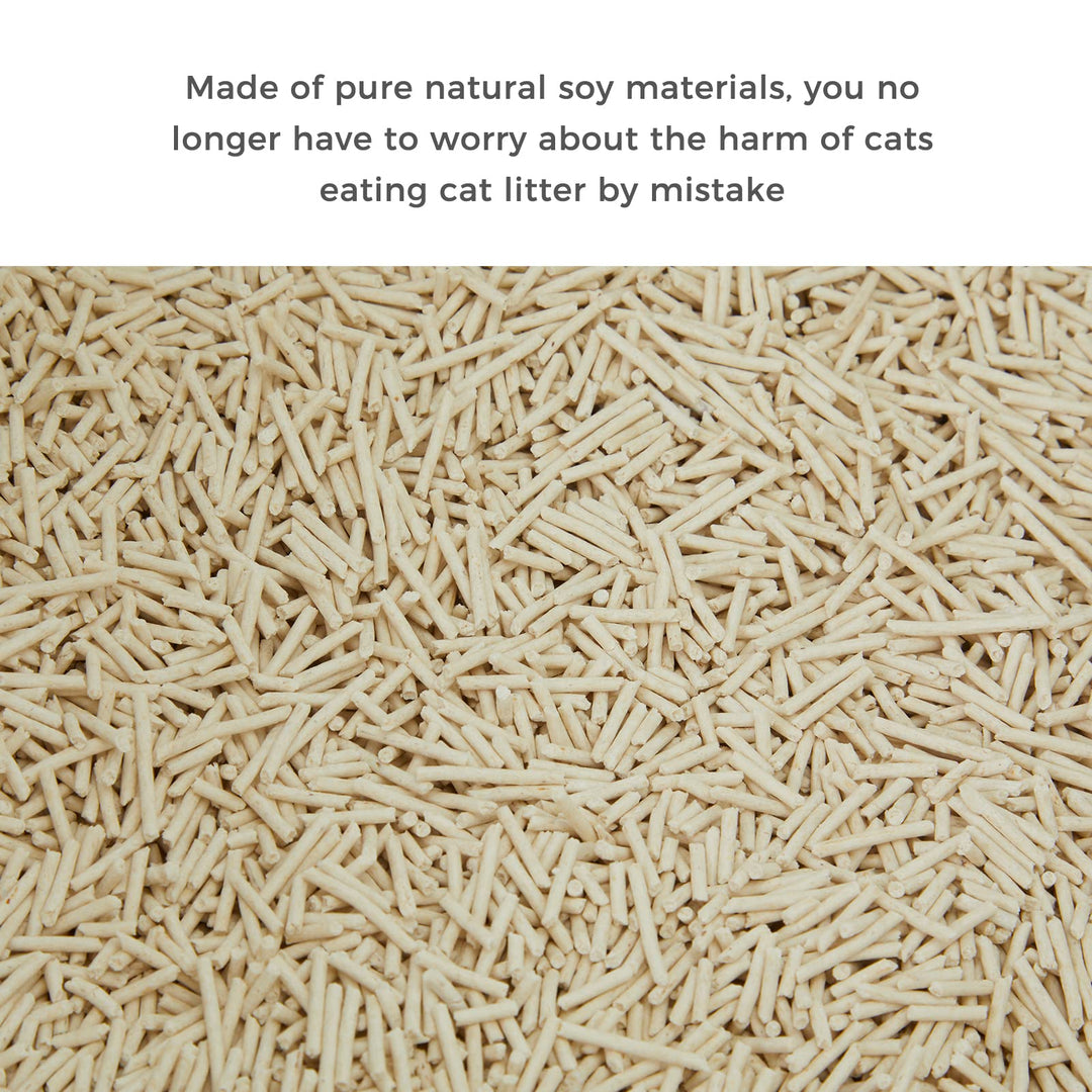 CHOWSING Tofu Litter 6LB Tofu Cat Litter Dust-Free Clumping Cat Litter Quickly Absorb Cat Odors Cat Toilet Can Flush Into The Toilet Pure Natural cat tofu Litter (Original Flavor)